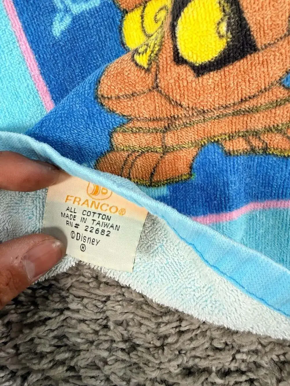Vintage Disney Beauty and the Beast Belle Bath Towel